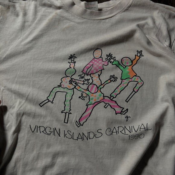 Vintage Virgin Islands Carnival 1990 AT&T T‎ Shirt Size L - Picture 4 of 5